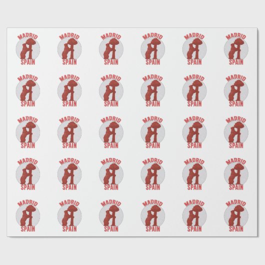Papier Cadeau Madrid Espagne (Plat)