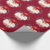 Papier Cadeau MAGA Père Noël pense que Trump est un républicain (Coin)