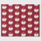 Papier Cadeau MAGA Père Noël pense que Trump est un républicain (Plat)