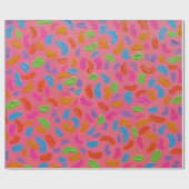 Papier Cadeau Magasin de bonbons rose (Plat)