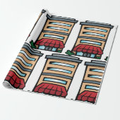 Papier Cadeau Magasin et immeuble de bureaux (Déroulé)