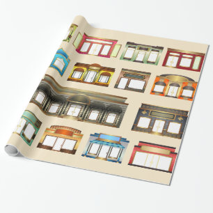 Papier Cadeau Magasins vintages papier d'emballage