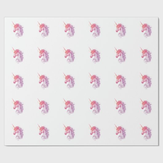 Papier Cadeau Mage médiéval Licorne (1) (Plat)