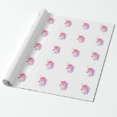 Papier Cadeau Mage médiéval Licorne (1) (Déroulé)