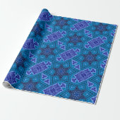 Papier Cadeau Magen Madhi Bleu et violet (Déroulé)