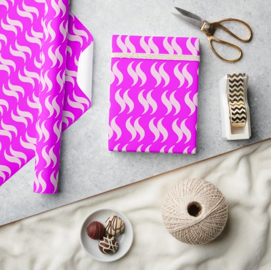 Papier Cadeau Magenta Pastel rose simple (Artisanat)