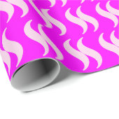 Papier Cadeau Magenta Pastel rose simple (Coin rond)