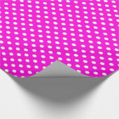 Papier Cadeau Magenta pois #FF00DC (Coin)