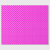 Papier Cadeau Magenta pois #FF00DC (Plat)