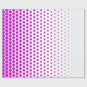 Papier Cadeau Magenta Polka Dot Blanc moderne (Plat)