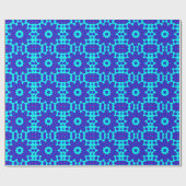 Papier Cadeau Magic Blue kaleidoscope flourished (Plat)