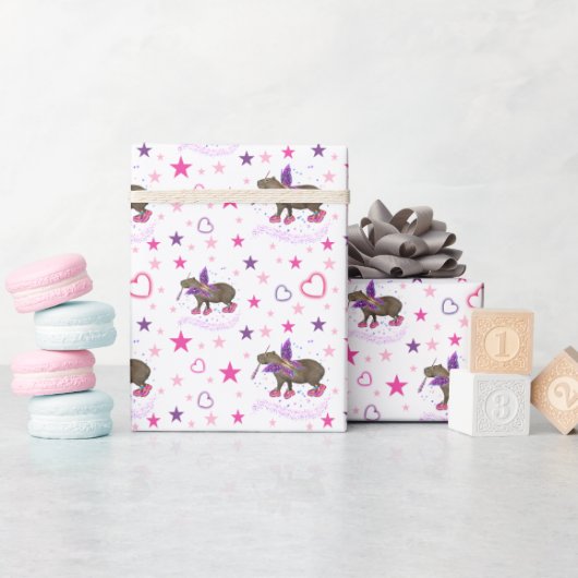 Papier Cadeau Magic capyfairy (Baby Shower)
