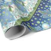 PAPIER CADEAU MAGIC CHRISTMAS UNICORN JOURNAL DE VACANCES (Coin rond)