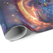 Papier Cadeau Magic Owl Wizard on the Moon : Magical Imaginaire (Coin rond)