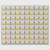 Papier Cadeau Magic Pastel Custom Unicorn Anniversaire (Plat)