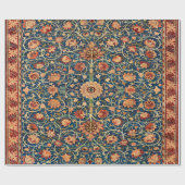 Papier Cadeau Magical Oriental Rug Pattern in Blue and Red (Plat)