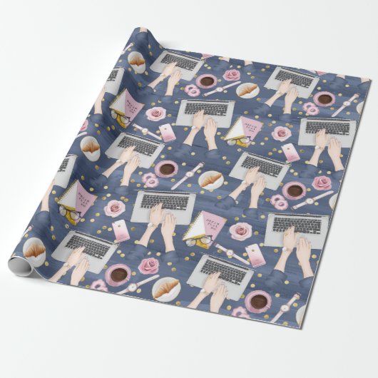 Papier Cadeau Magicien d'ordinateur portable (Déroulé)