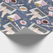 Papier Cadeau Magicien d'ordinateur portable (Coin)