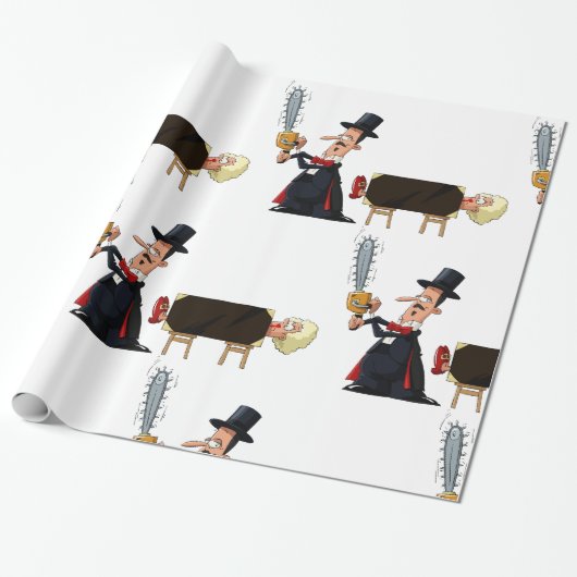 Papier Cadeau Magicien exécutant (Déroulé)