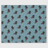 Papier Cadeau Magiciens Casquettes, Bandes magiques et étoiles B (Plat)