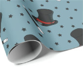 Papier Cadeau Magiciens Casquettes, Bandes magiques et étoiles B (Coin rond)