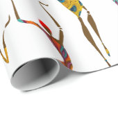 Papier Cadeau Magie de la fille noire (Coin rond)