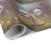 Papier Cadeau magie d'imaginaire de magicien (Coin rond)