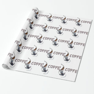 Papier Cadeau Magie du caféAppréciez, 'dès le matin', '