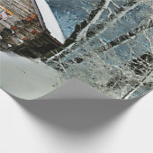 Papier Cadeau Magie hivernale Rustique Cabine de billes (Coin)