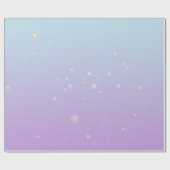 Papier Cadeau Magique Bleu Lilac Bokeh Gradient esthétique Ombre (Plat)