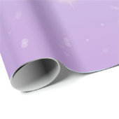 Papier Cadeau Magique Bleu Lilac Bokeh Gradient esthétique Ombre (Coin rond)