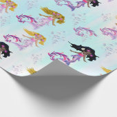 Papier Cadeau Magique Rainbow Baby Mermaids (Coin)