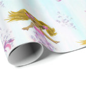 Papier Cadeau Magique Rainbow Baby Mermaids (Coin rond)