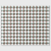 Papier Cadeau Magnifique Chih-tzu Chien Motif de Noël (Plat)