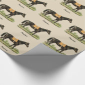 Papier Cadeau Magnifique enveloppement cadeau Cheval Art personn (Coin)