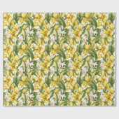Papier Cadeau Magnifique Motif de jonquilles (Plat)