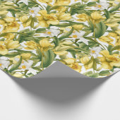 Papier Cadeau Magnifique Motif de jonquilles (Coin)