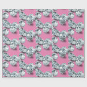 Papier Cadeau Magnifiques diamants de couleur rose pâle cadeau (Plat)