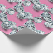 Papier Cadeau Magnifiques diamants de couleur rose pâle cadeau (Coin)