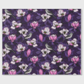 Papier Cadeau Magnolia en floraison et tireur 4 (Plat)
