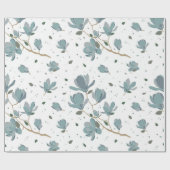 Papier Cadeau Magnolia flower pattern (Plat)