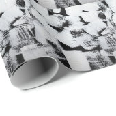 Papier Cadeau Magnolias de printemps, design élégant de tissu. (Coin rond)