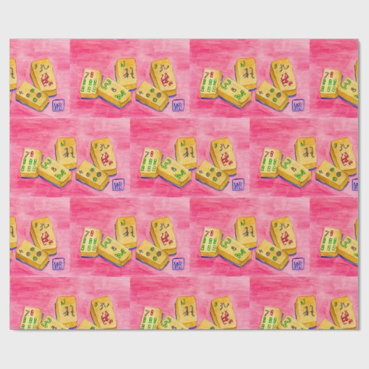 Papier Cadeau Mahjong (Plat)