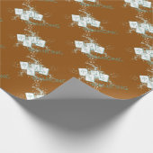 Papier Cadeau mahjong bleu (Coin)