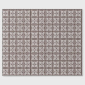 Papier Cadeau Mahogany Acorn and Leaf Tile Design (Plat)