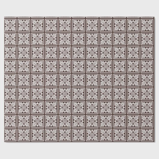 Papier Cadeau Mahogany Acorn and Leaf Tile Design (Plat)