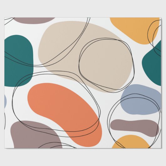 Papier Cadeau Maillot abstrait géométrique à main (Plat)