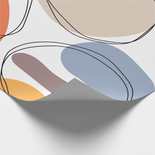 Papier Cadeau Maillot abstrait géométrique à main (Coin)