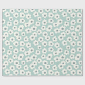 Papier Cadeau Main Boho vintage dessinée Fleurs Super (Plat)