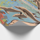 Papier Cadeau Main Painted by Number | Dolphins | (Coin)
